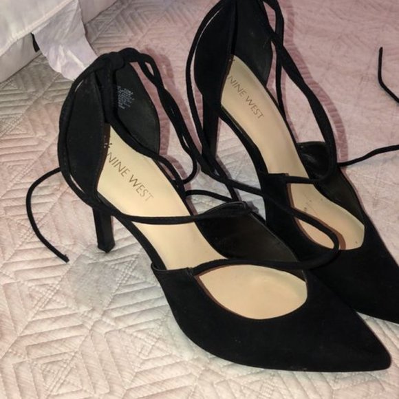 Nine West Black suede heels - Picture 2 of 3